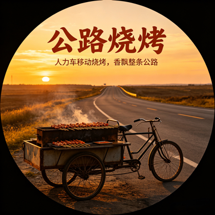 人力车公路烧烤 群聊头像