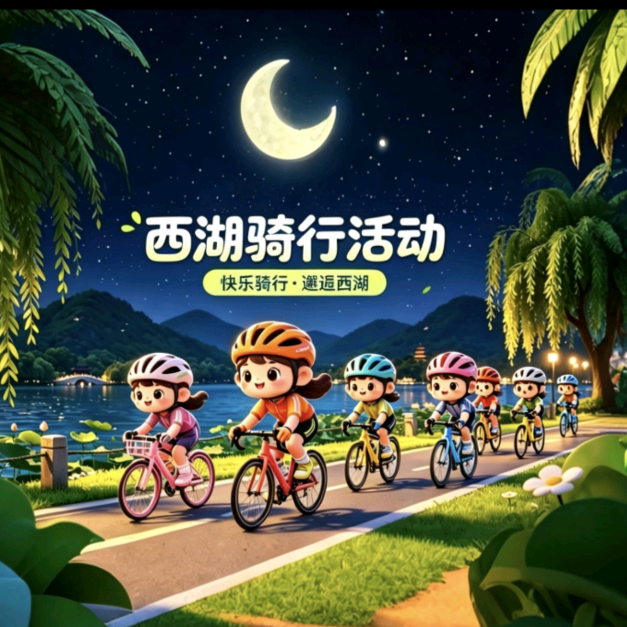 夜骑西湖自定时间 群聊头像